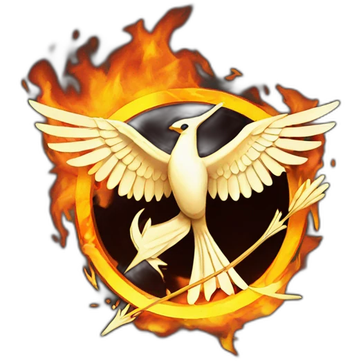 mockingjay in flames logo emoji