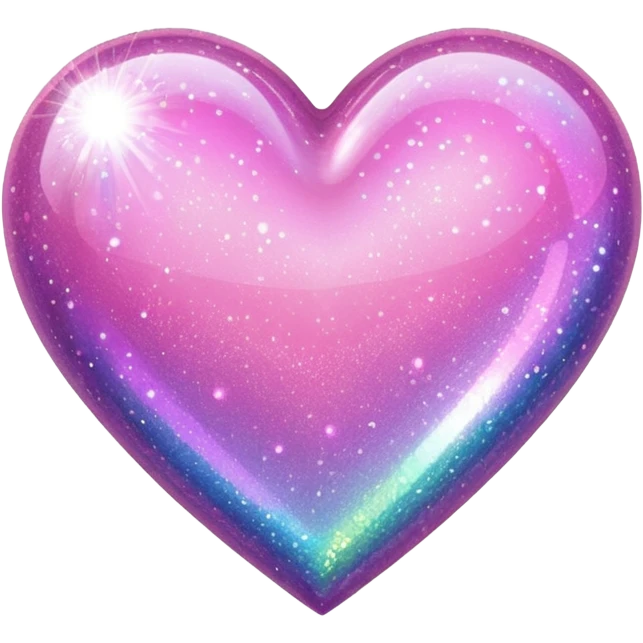 pink heart with sparkling glitter effect emoji