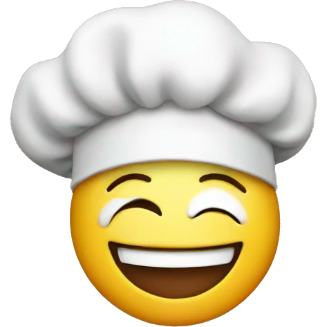 happy emoji with chef hat emoji