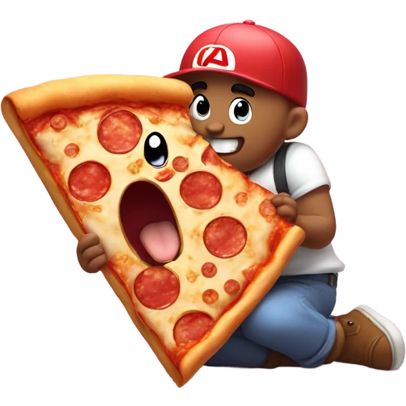 Kirby eating some pizza  emoji