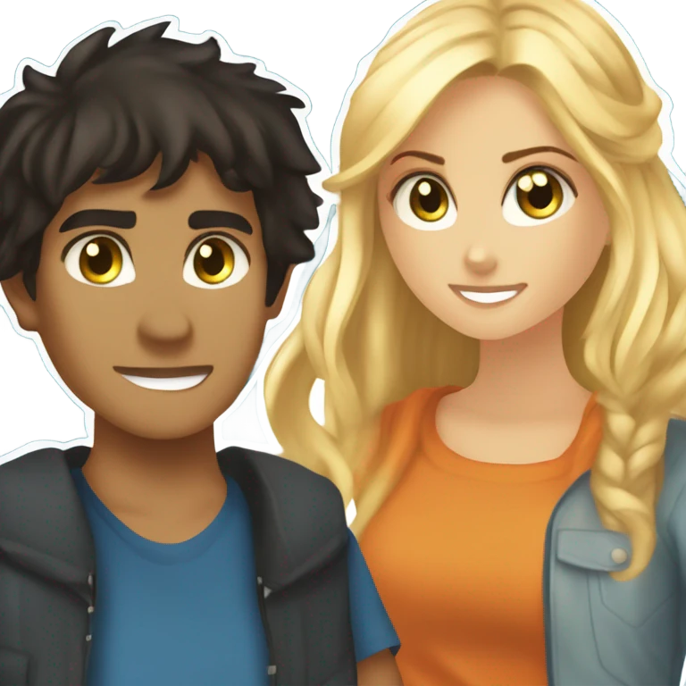 Percy Jackson and Annabeth  emoji