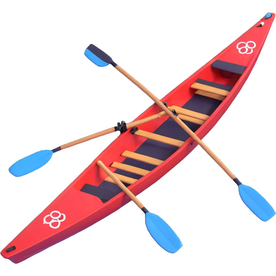 professional Olympic rowing boat, top view emoji