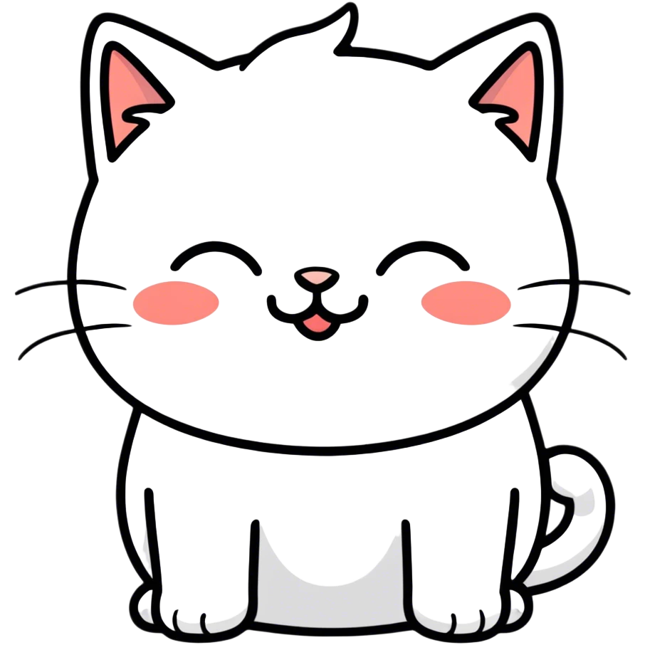 Cute cat making kissy face emoji