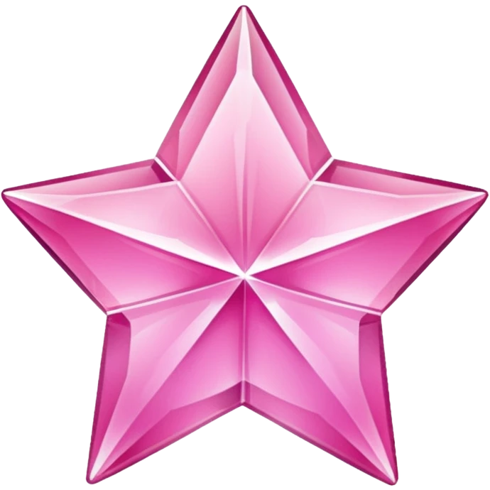 ultra realistic pink crystal star emoji
