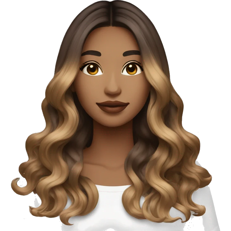 girl bong balayage brown to dark blonde emoji