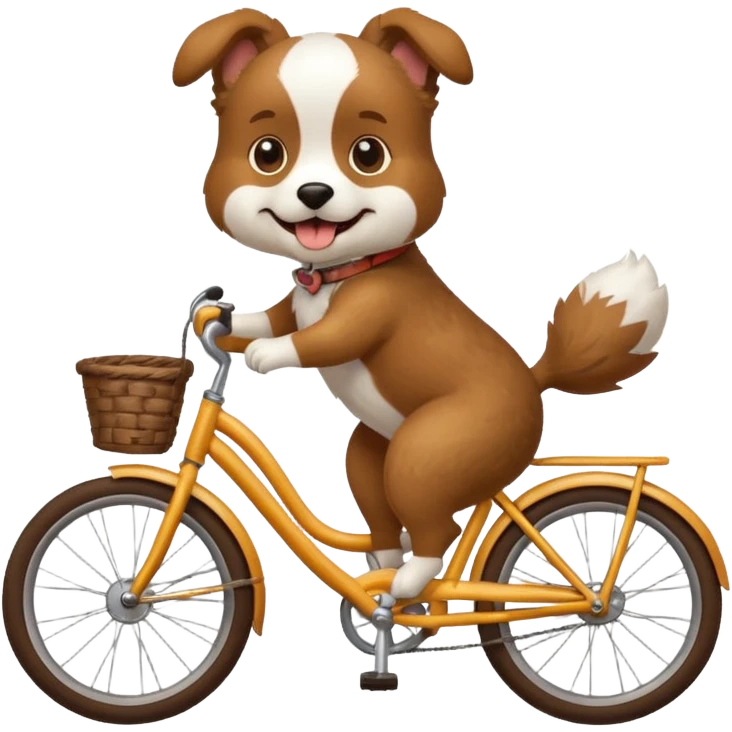 Dog riding a bike  emoji