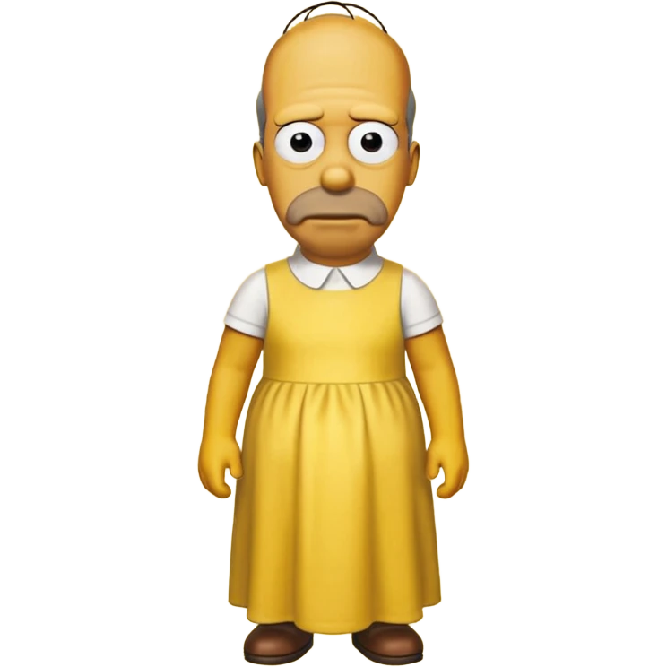 homer Simpson with dress yellow with complete yellow emoji