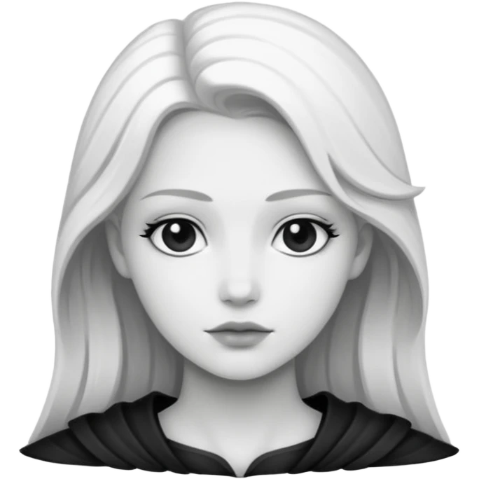 Aasimar dnd estilo blanco y negro dibujo emoji