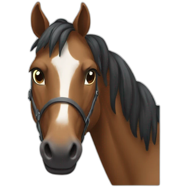 Cheval à quatre pattz emoji