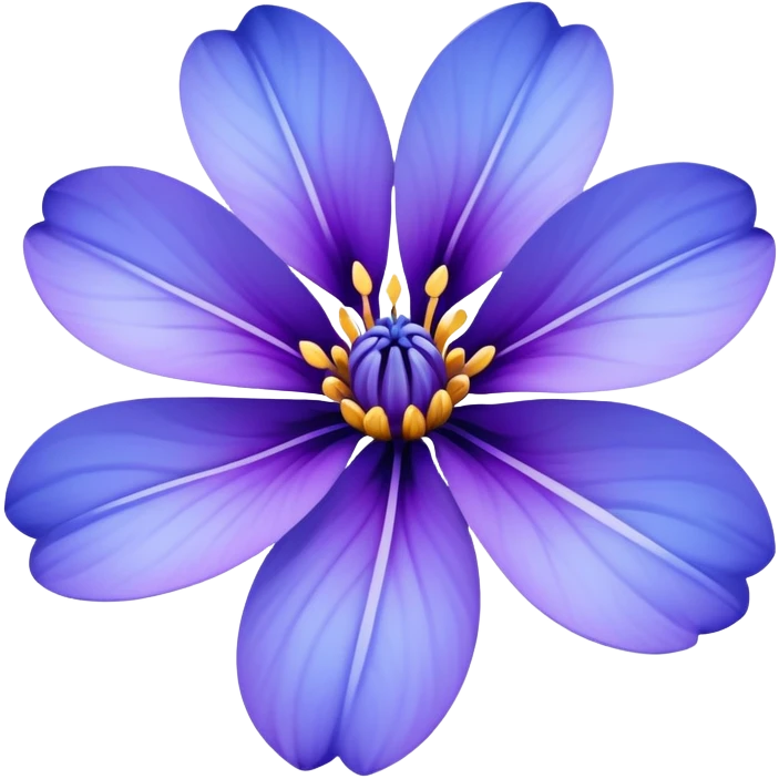 Blue and purple flower  emoji