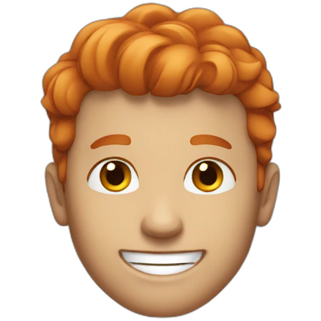 red haired man smiling emoji