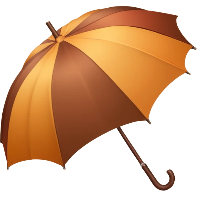 Brown Cozy umbrella autumn emoji