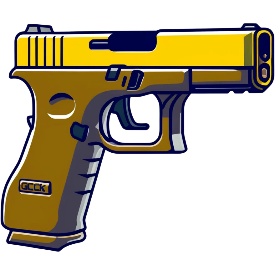 Glock 17 handgun with a switch emoji