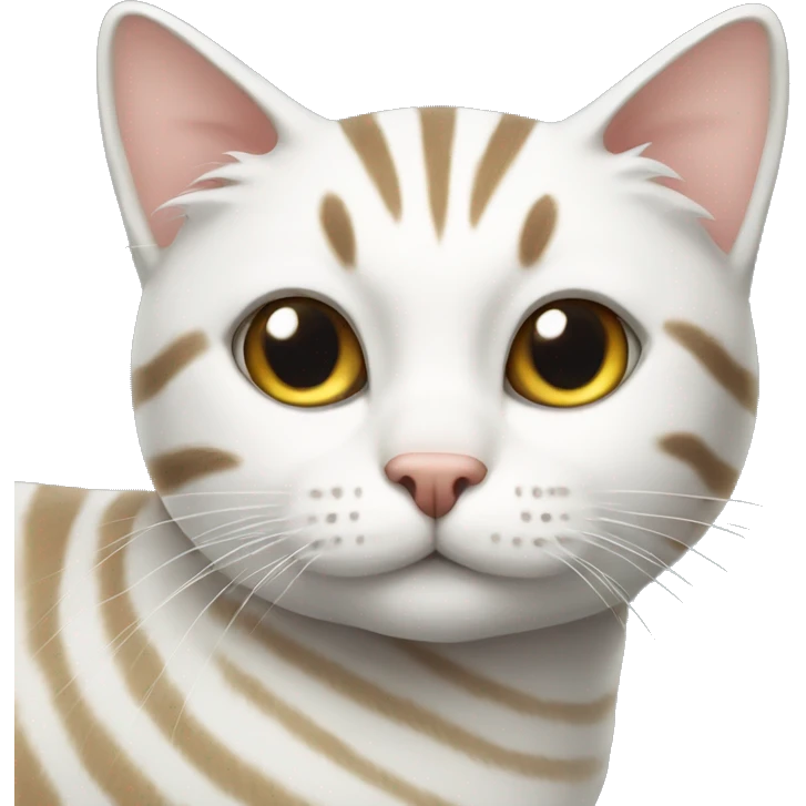 white striped cat emoji