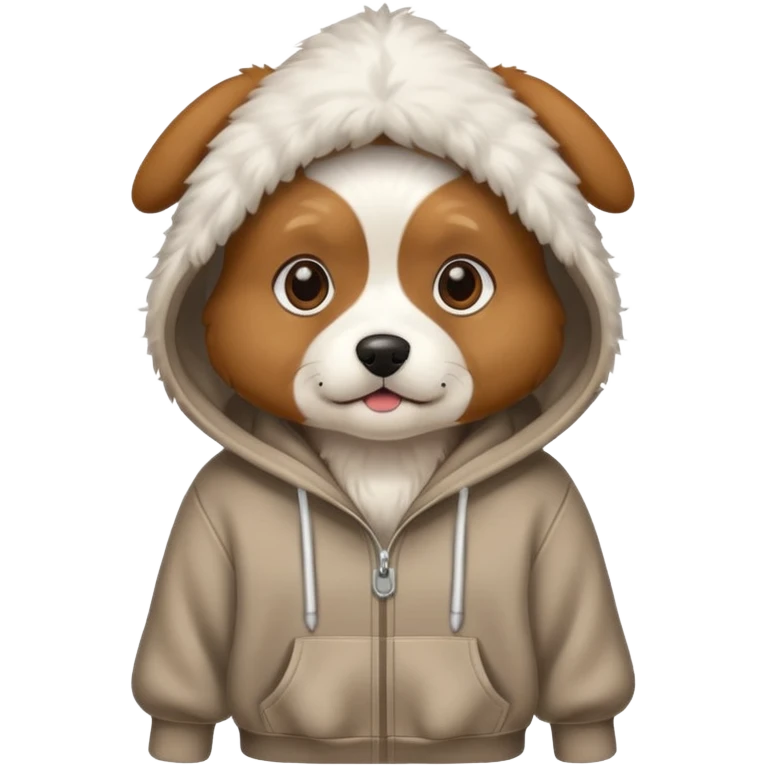 Dog wearing hoodie  emoji