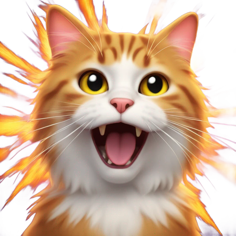 cat with explosion behind emoji