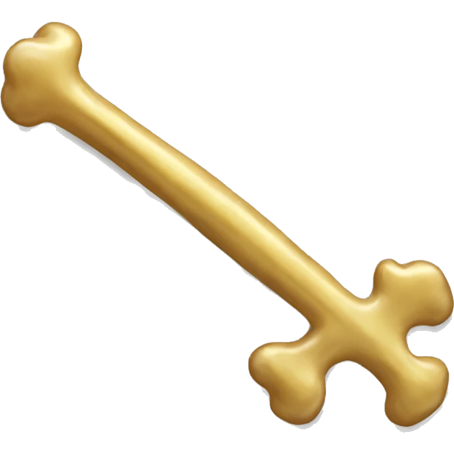 a golden bone  emoji