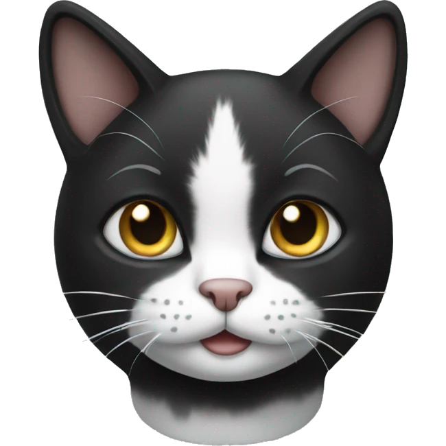 Black and white cat emoji