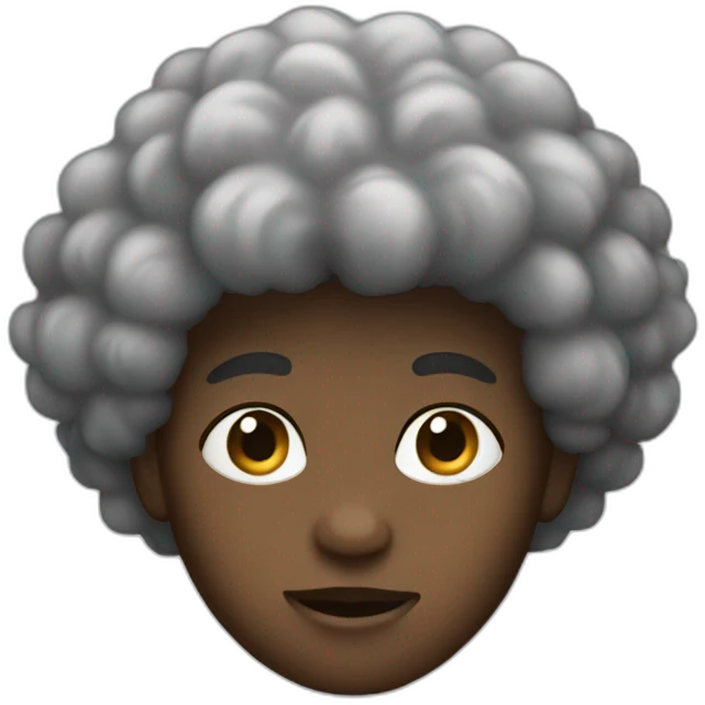 An Afro boy emoji