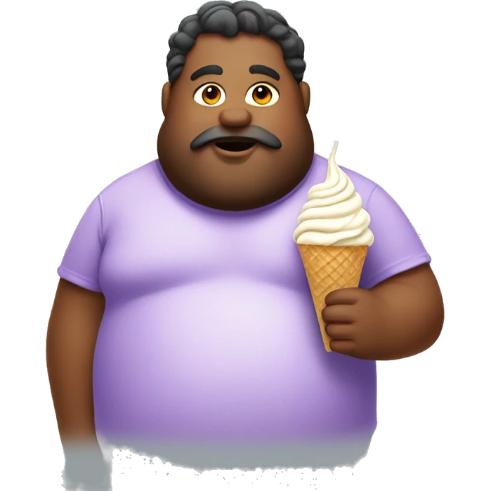 Fat dude holding ice cream  emoji