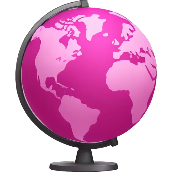 pink globe  emoji