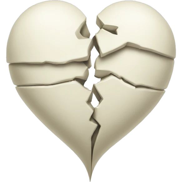 broken heart ivory  emoji