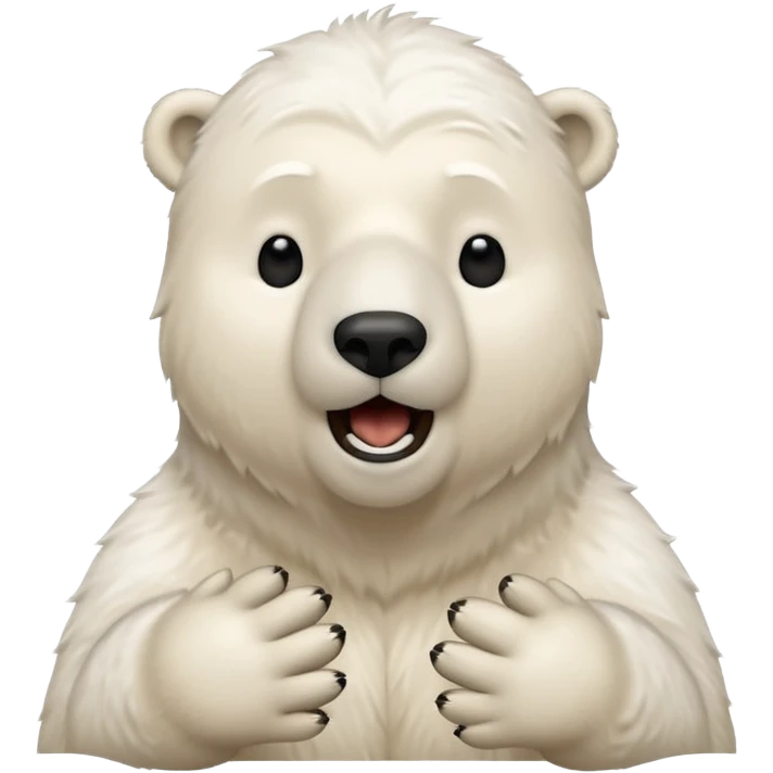 Polar bear singing  emoji