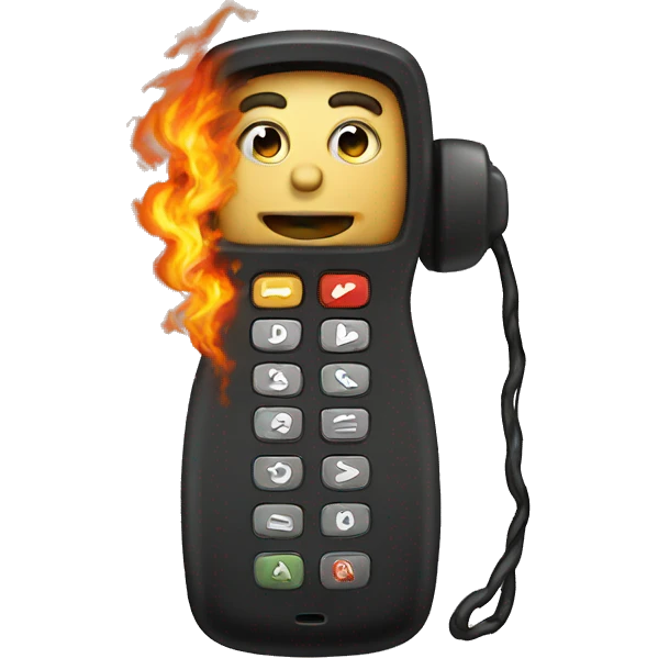 telefono che va a fuoco emoji