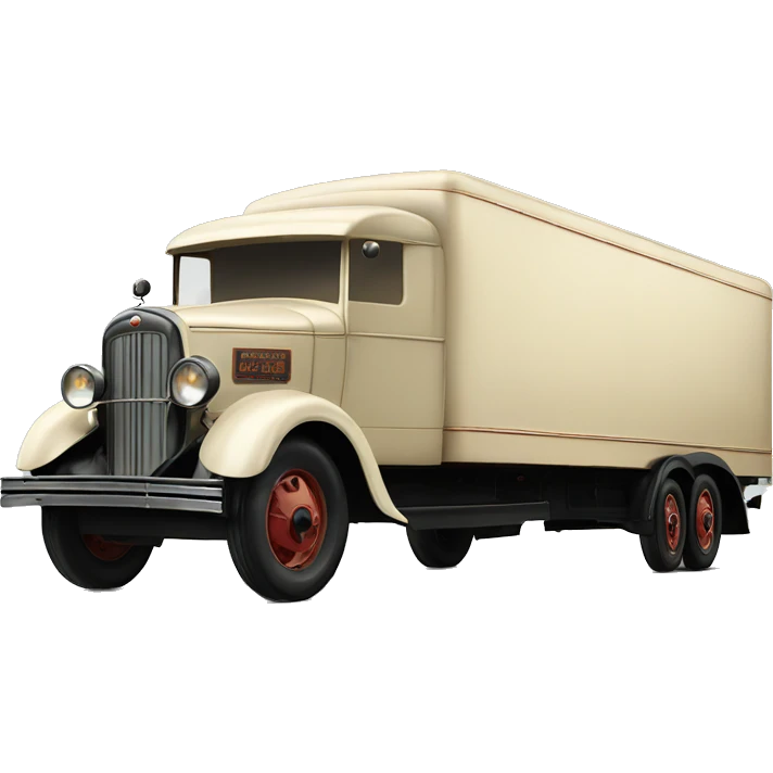 Art Deco Very long and tall 1933 moving truck  emoji