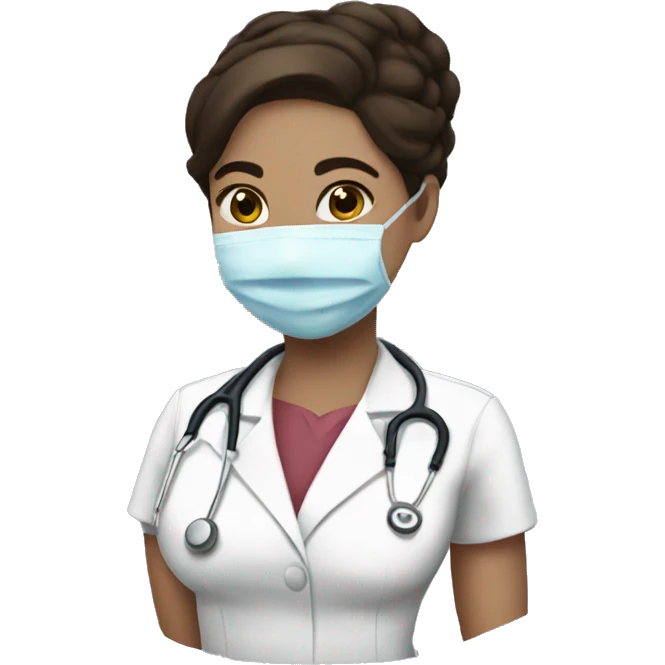 Brunette nurse aesthetics  emoji
