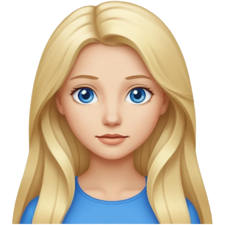 Woman long blond hair emoji