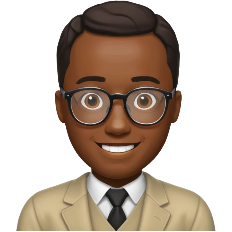 diddy with glasses but white emoji