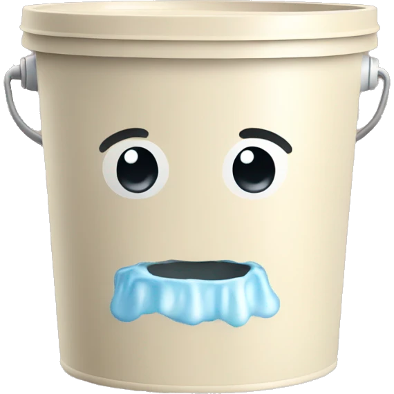 washing gel in a beige bucket emoji