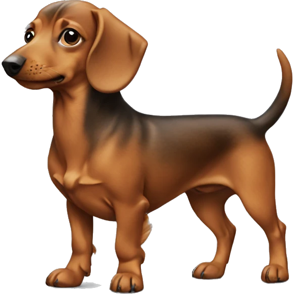 Daschund with mohawk emoji