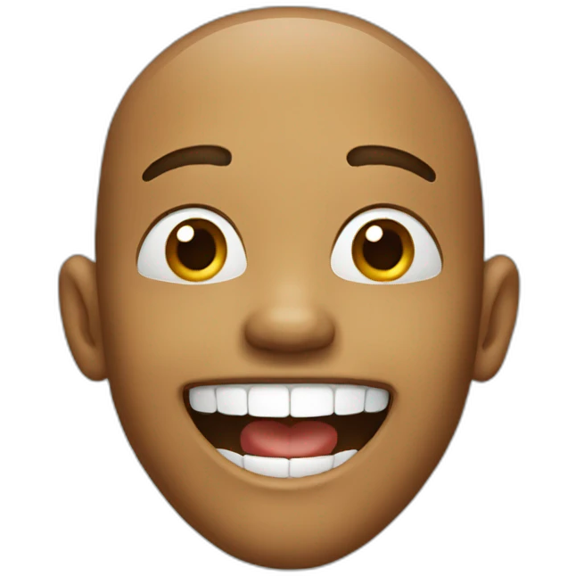 realistic face laughing emoji