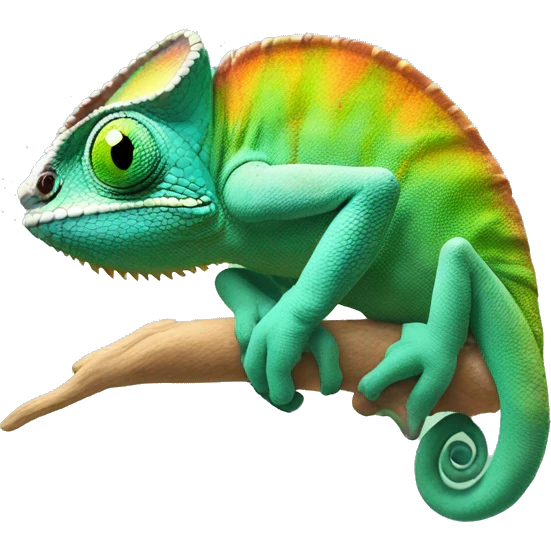 Chameleon on shoulder  emoji