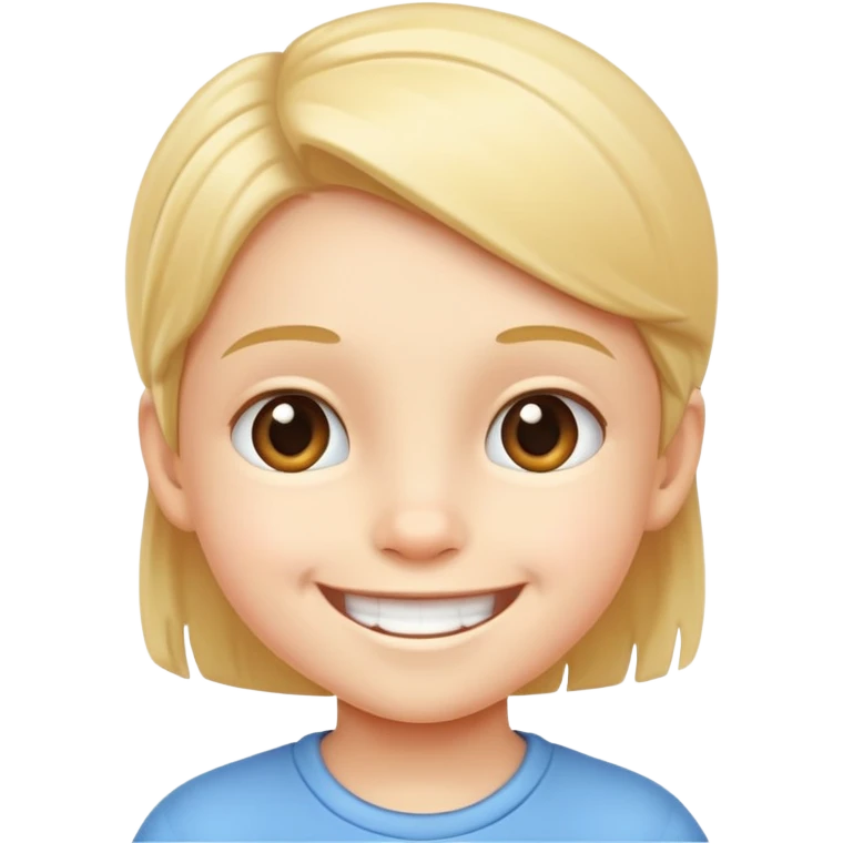 child walking with a smile, cheerful and active emoji
