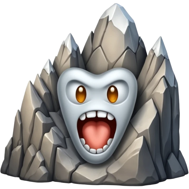 Mountain rock tooth emoji