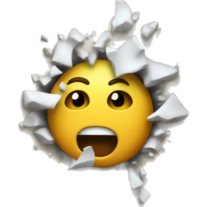 Emoji hitting the wall emoji