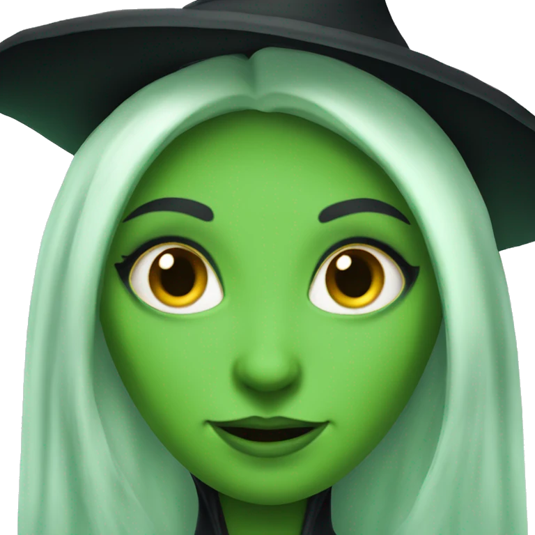 Green skin witch from wicked  emoji