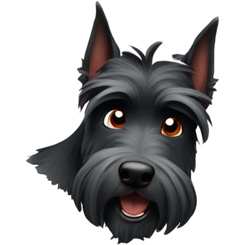 Crazy Scottish terrier emoji