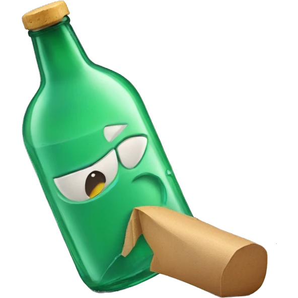 bottle falls out of hand an breaks emoji