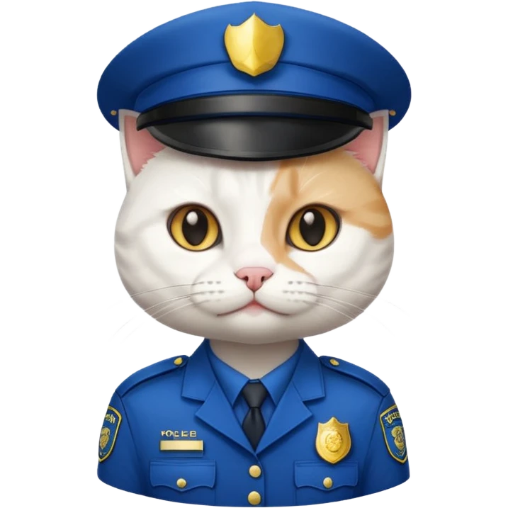 white cat police emoji