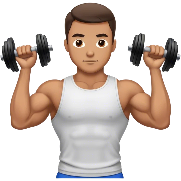 guy how to do bicep curls emoji