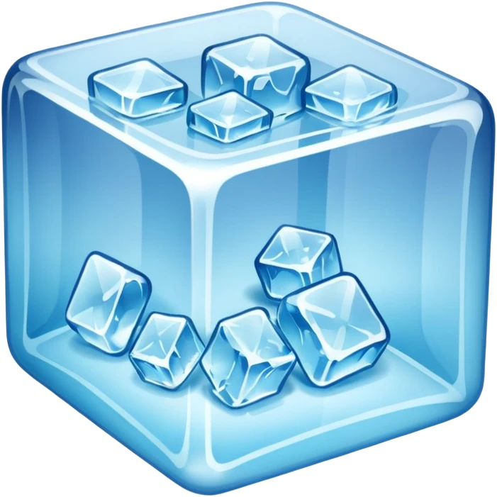 ice cube emoji, transparent look emoji