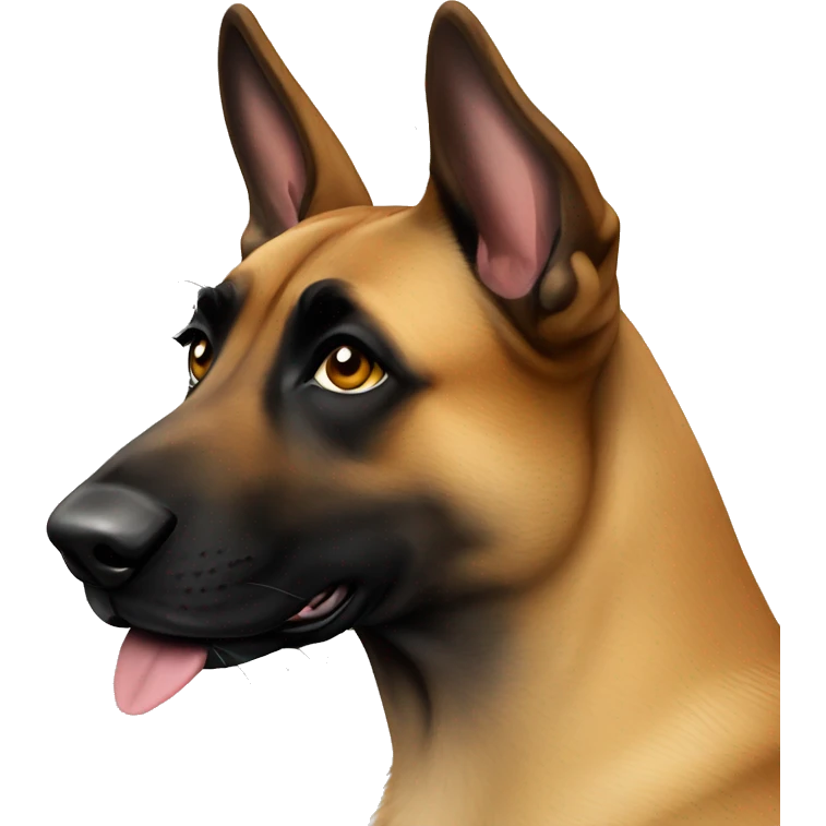 malinois say hello with hand emoji