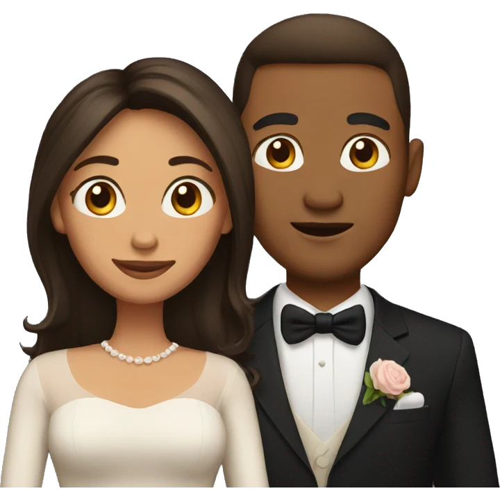 a mixed married couple emoji