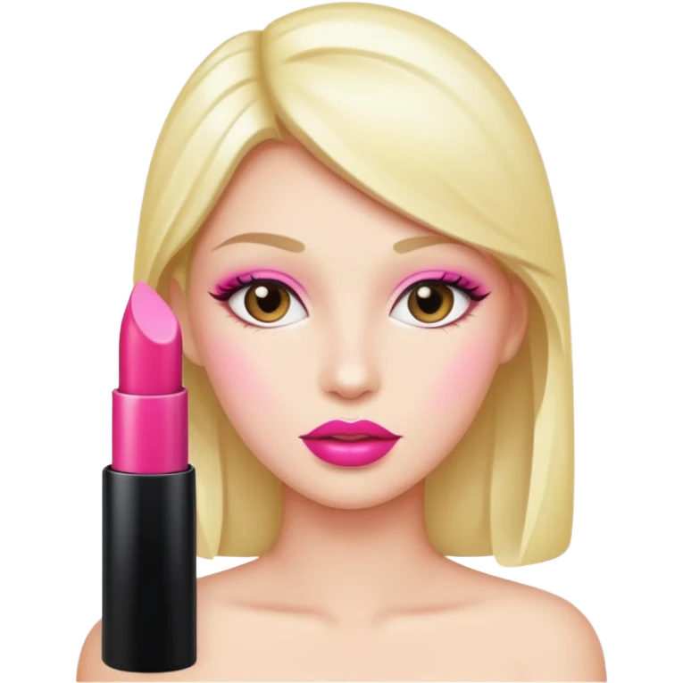 Pink lipstick emoji
