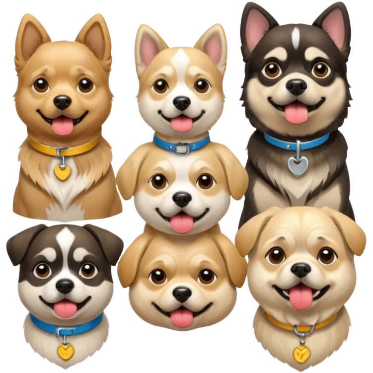 multiple dogs emoji