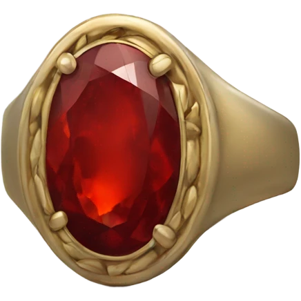 ring with red stone  emoji